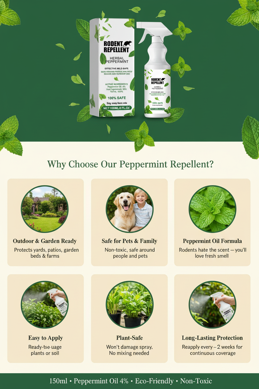 Peppermint Repellent Benefits Sheet Accurate Product